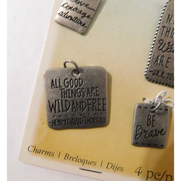 Bead Landing Gypsy Desert Charm Set of 4 Inspirational Quotes Crafts Jewelry - Picture 3 of 5